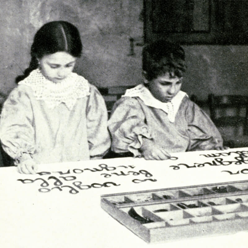 children montessori education Children in a Montessori environment, early 20th century