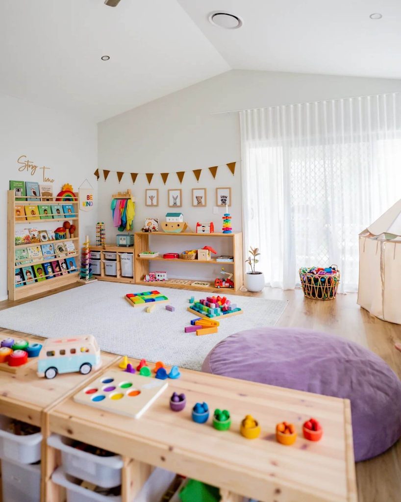 Colorful Wooden Playroom
