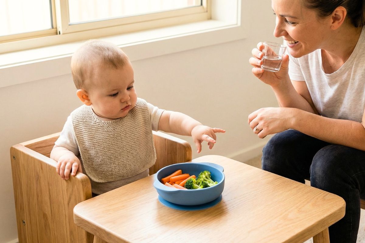 baby montessori feeding area