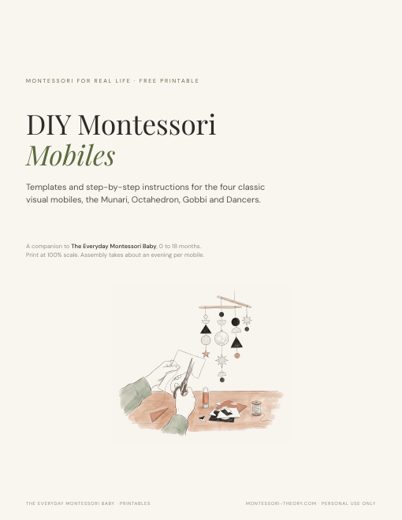 Preview of the first page of DIY Montessori mobiles