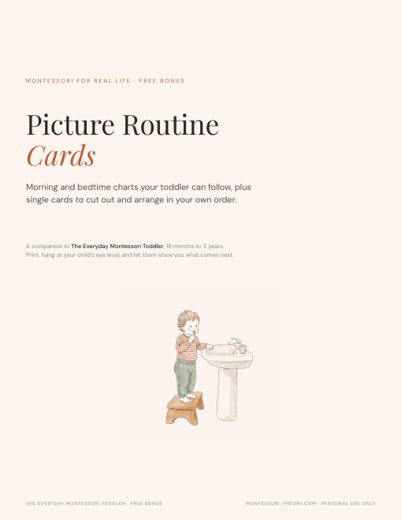 Preview of the first page of Picture routine cards