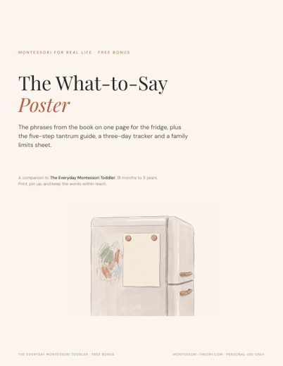 Preview of the first page of The what-to-say poster